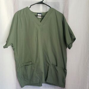 Cherokee Scrub Top Green Scrubs Medical Vet Dental Size Large